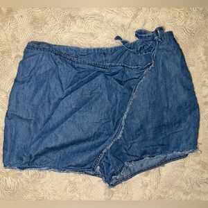 Denim Skort with tie front
